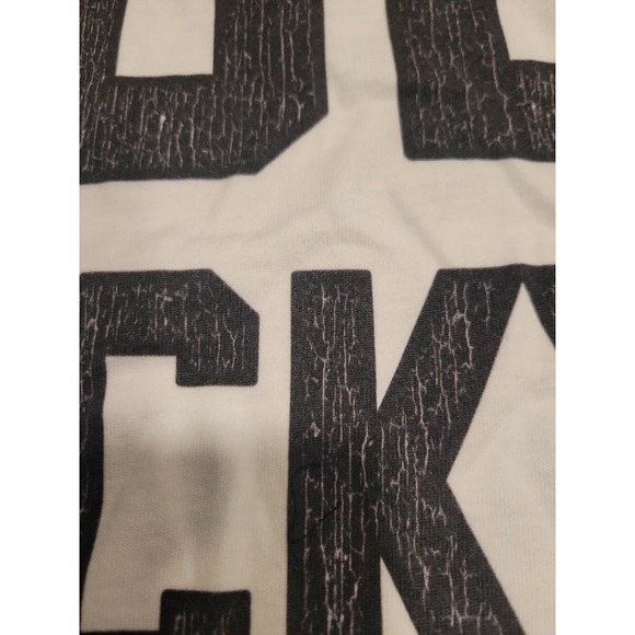 L A T Apparel Oh My God Becky Baseball Tee White Black Size 2 Graphic - Picture 5 of 8